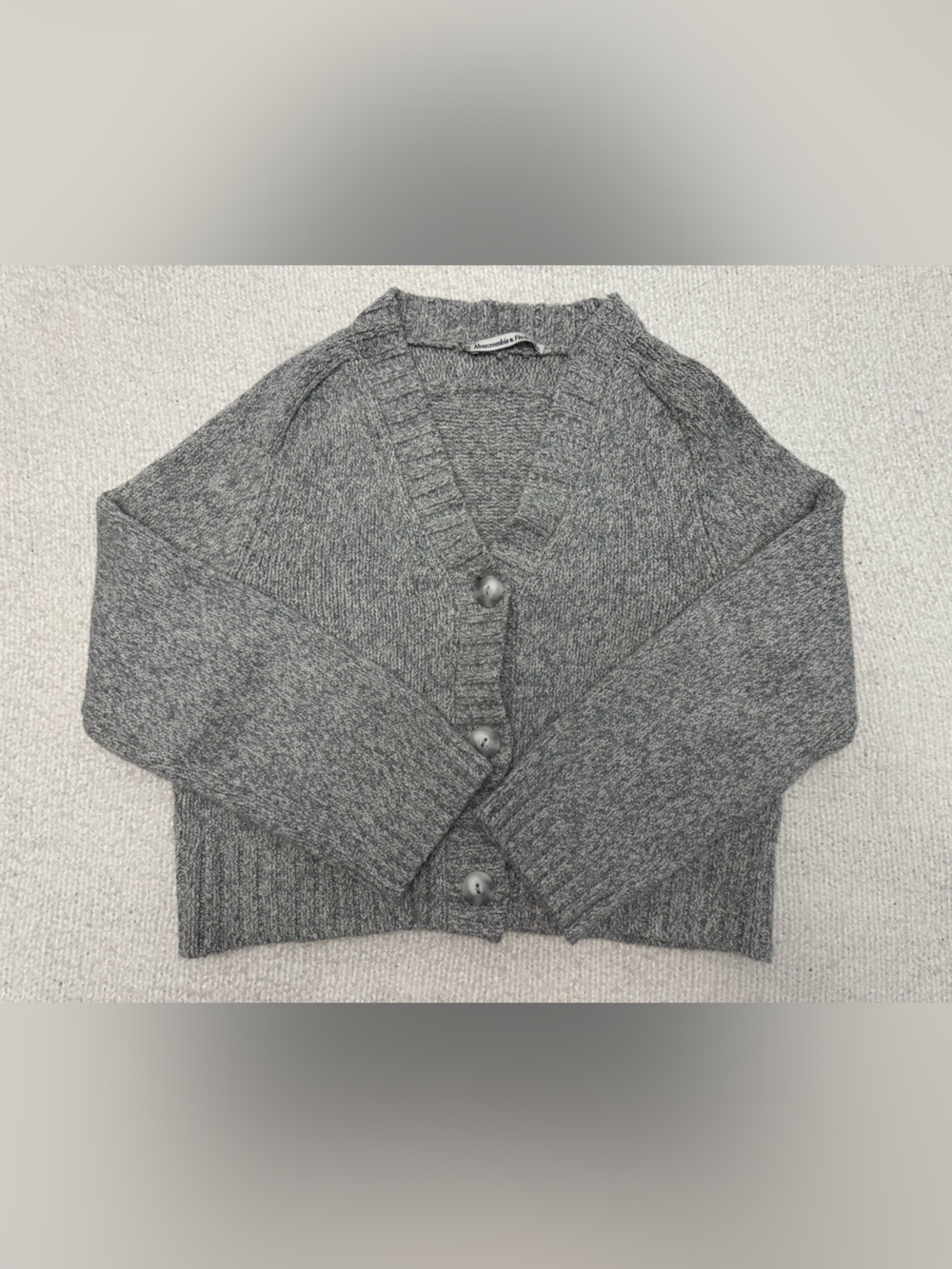 Abercrombie & Fitch Gray Button-Front Women's Sweater Cardigan